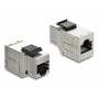DELOCK Keystone module RJ45 90835, θηλυκό σε θηλυκό, Cat 6A STP, ασημί
