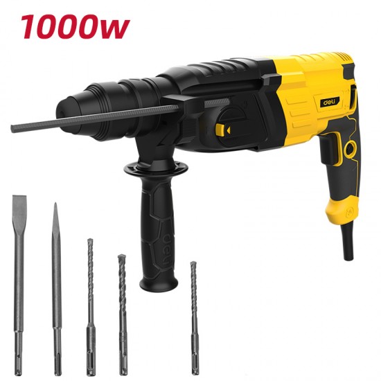 DELI κρουστικό σκαπτικό πιστολέτο ρεύματος DL-DC28-E2, 1000W, 3.2J, SDS plus