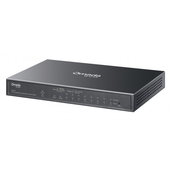 TP-LINK easy managed switch ES210GP, 10x Gigabit θύρες, PoE+, V1.0