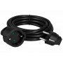 POWERTECH μπαλαντέζα ρεύματος PT-1562, 1x schuko, 16A, 5m, μαύρη