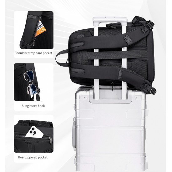 ARCTIC HUNTER τσάντα πλάτης B00811 με θήκη laptop 15.6", 16.5L, μαύρη