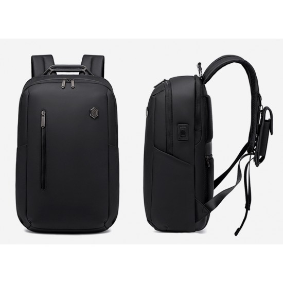ARCTIC HUNTER τσάντα πλάτης B00915 με θήκη laptop 15.6", USB, 20L, μαύρη