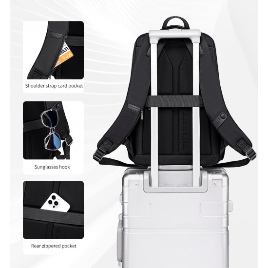 ARCTIC HUNTER τσάντα πλάτης B00808 με θήκη laptop 15.6", 19.5L, μαύρη