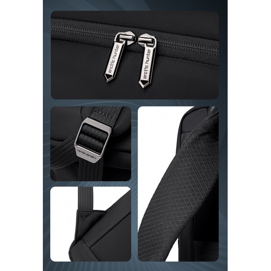 ARCTIC HUNTER τσάντα πλάτης B00808 με θήκη laptop 15.6", 19.5L, μαύρη
