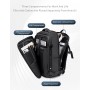 ARCTIC HUNTER τσάντα πλάτης B00866 με θήκη laptop 15.6", αεροστεγής θήκη, 35.5L/49.5L, μαύρη
