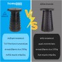 HOME USE πτυσσόμενο καρεκλάκι HUH-0230, αντοχή έως 250kg, 25.5x45cm, μαύρο