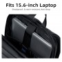 GOLDEN WOLF τσάντα πλάτης GB00731 με θήκη laptop 15.6", 17L, μαύρη
