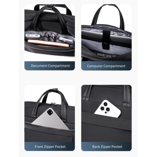 ARCTIC HUNTER τσάντα ώμου GWB00849 με θήκη laptop 15.6", 14L, μαύρη