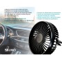 BRUNO ανεμιστήρας αυτοκινήτου BRN-0284, 5" ιντσών, με περιστροφή 360°, 2 ταχύτητες και καλώδιο USB