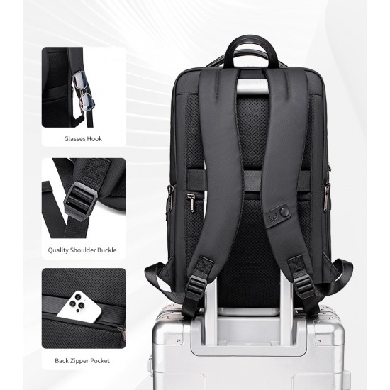 ARCTIC HUNTER τσάντα πλάτης B00872 με θήκη laptop 15.6", 14.5L, μαύρη