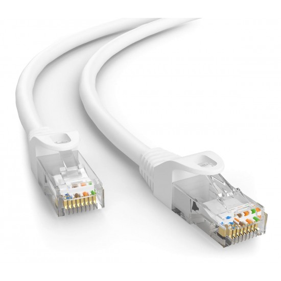POWERTECH καλώδιο δικτύου CAB-N455, Cat 5e U/UTP, CCA, 100Hz, 1.5m, λευκό