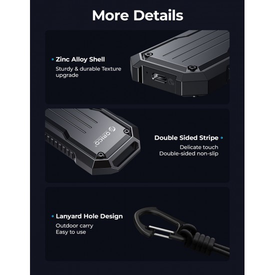 ORICO θήκη για M.2 NVME/NGFF SSD OXS2C3-G2, 10Gbps, γκρι