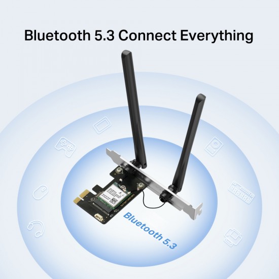 MERCUSYS κάρτα δικτύου WiFi 6 & Bluetooth MA80XE, 3000Mbps AX3000, PCIe, V2.0