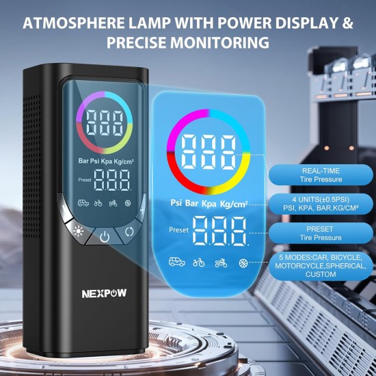 NEXPOW συμπιεστής αέρος αυτοκινήτου NP17, 6000mAh, 150PSI