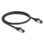 DELOCK καλώδιο δικτύου 80570, CAT 8.1 S/FTP, copper, 2000MHz, 0.50m, μαύρο