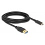 DELOCK καλώδιο USB-C σε USB 84006, 10Gbps, 3m, μαύρο