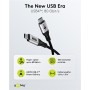 GOOBAY καλώδιο USB-C 74776, USB4, 240W, 80Gbps, 16K/60Hz, 1.5m, μαύρο