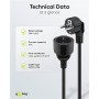 GOOBAY μπαλαντέζα προέκταση ρεύματος 93095, schuko, 3x 1.5mm², 10m, μαύρη