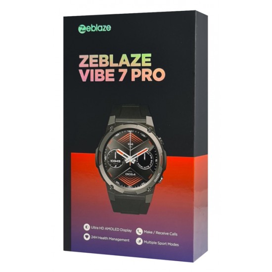 ZEBLAZE smartwatch Vibe 7 Pro, heart rate, 1.43" AMOLED, 3 ATM, ασημί