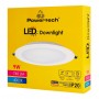 POWERTECH LED φωτιστικό downlight PT-1559, 9W, Φ116x25mm, 4000K, 765lm, λευκό