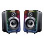 POWERTECH ηχεία PT-1575 με RGB φωτισμό, 2x 5W, Bluetooth & USB/USB-C, μαύρα