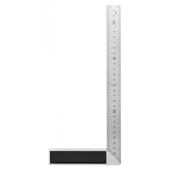 DELI μεταλλικός γωνιακός χάρακας DL302300, 300mm