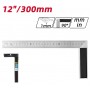 DELI μεταλλικός γωνιακός χάρακας DL302300, 300mm