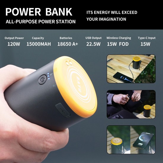 BAYU camping kit με powerbank/ανεμιστήρα/φωτιστικό/συσκευή για κουνούπια C-Pro