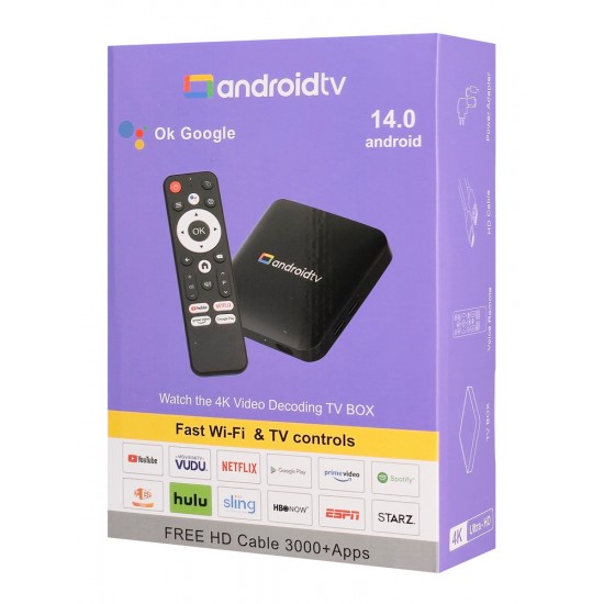 H96 MAX TV Box S905L3, 4K, 2/16GB, WiFi, Bluetooth, Android 14
