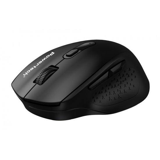 POWERTECH ασύρματο ποντίκι PT-1578, 2.4GHz & Bluetooth, έως 4000DPI, μαύρο