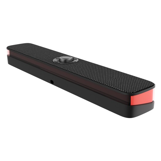 SADES soundbar Posevolt με RGB φωτισμό, 10W, Bluetooth & USB-C/USB, μαύρο