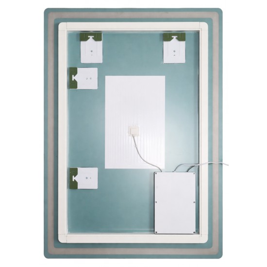 BRUNO καθρέφτης μπάνιου LED BRN-0285, οριζόντιος & κάθετος, 24W, 60x80cm, IP67