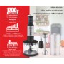 BRUNO ραβδομπλέντερ BRN-0250, 1700W Σετ 3 σε 1, ρυθμιζόμενη ταχύτητα, 4 λεπίδες, inox-μαύρο