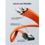 CABLETIME καλώδιο SATA III CT-SATA3R, γωνιακό, 6Gbps, 0.50m, πορτοκαλί