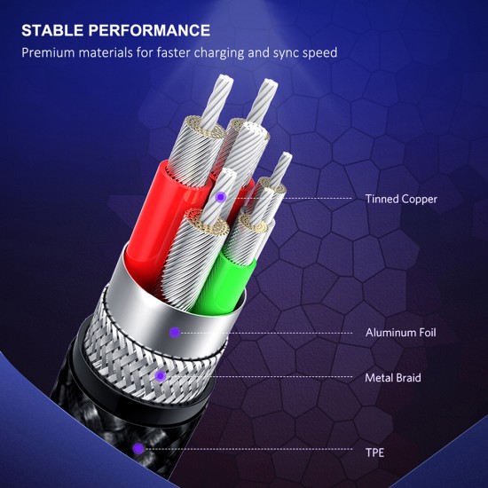CABLETIME καλώδιο micro USB σε USB CT-C165-P05, 2.4A, 480Mbps, 1m, μπλε