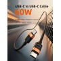 CABLETIME καλώδιο USB-C CT-CM60, 60W, 480Mbps, 1m, μαύρο