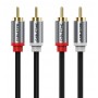 CABLETIME καλώδιο ήχου 2x RCA σε 2x RCA CT-RCA, 2m, μαύρο