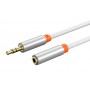 CABLETIME καλώδιο προέκτασης ήχου 3.5mm CT-AV311-P12G, gold plated, 0.5m, λευκό