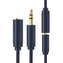 CABLETIME καλώδιο προέκτασης ήχου 3.5mm CT-AV302-H11G, gold plated, 15m, μπλε