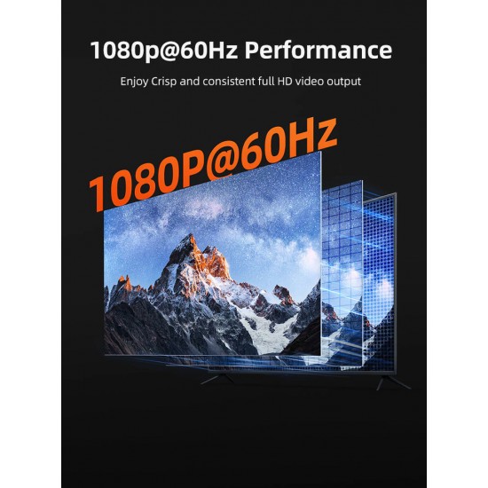CABLETIME HDMI video extender CT-HEHD-FG60 μέσω καλωδίου RJ45, 1080p/60Hz, έως 60m