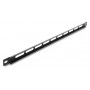 DELOCK cable management panel 67459 για rack 19", 0.5U, βάθος 9mm, μεταλλικό, μαύρο