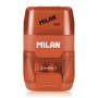 MILAN ξύστρα μολυβιών με κάδο & γόμα 1204703116, πορτοκαλί