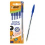 BIC στυλό διαρκείας ballpoint Cristal Original, 1mm μύτη, μπλε, 5τμχ