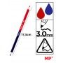 MP ξυλομπογιά με διπλή μύτη PE305T, 3mm μύτη, τρίγωνο, μπλε/κόκκινο, 3τμχ