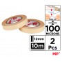 MP κολλητική ταινία διπλής όψεως PA512-01, 12mm, 10m, μπεζ, 2τμχ