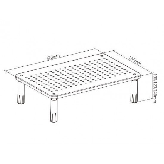 POWERTECH επιτραπέζια βάση οθόνης/laptop PT-1568, 13-32", έως 20kg