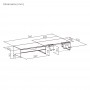 BRATECK επιτραπέζια βάση για οθόνη/laptop/smartphone/tablet STB-128-02 με συρτάρι, 13-32", έως 20kg, heavy duty, μαύρη