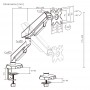 BRATECK βάση γραφείου οθόνης LDT114-C012, 17-40", έως 12kg