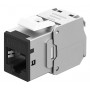 GOOBAY Keystone module RJ45 77943, CAT 6A STP, slim, toolfree, ασημί/μαύρο