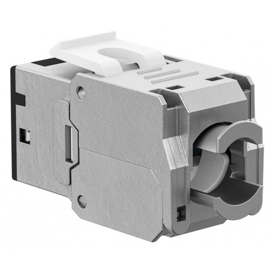 GOOBAY Keystone module RJ45 77943, CAT 6A STP, slim, toolfree, ασημί/μαύρο